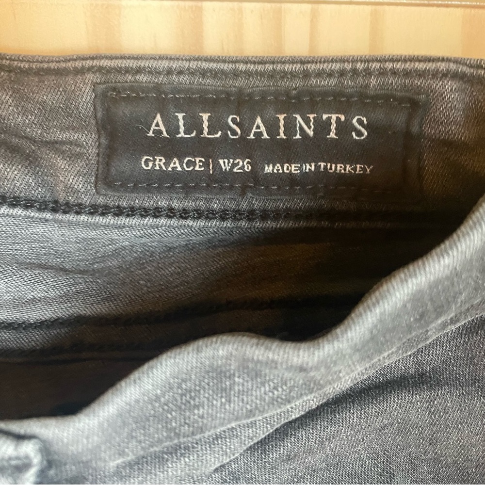 Grey/black All Saints Jeans size 26